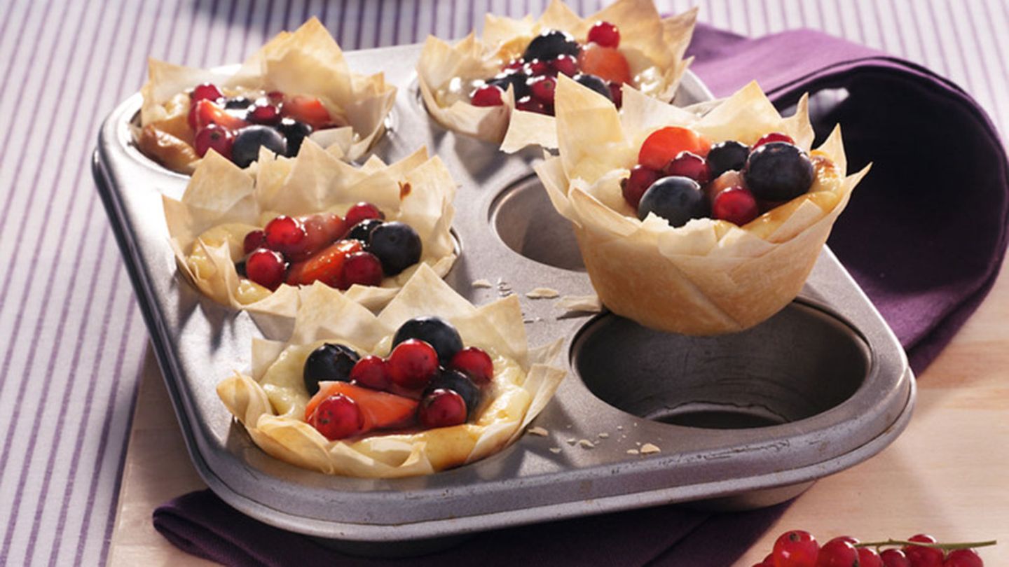 Mini-Cheesecakes im Filoteignest Rezept