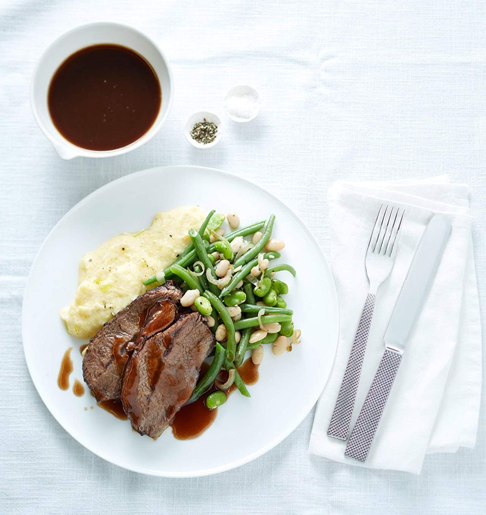 Brasato Grundrezept mit Bohnen und Polenta Brasato Grundrezept mit Bohnen und Polenta