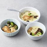 Lauch-Kokossuppe mit Tofu