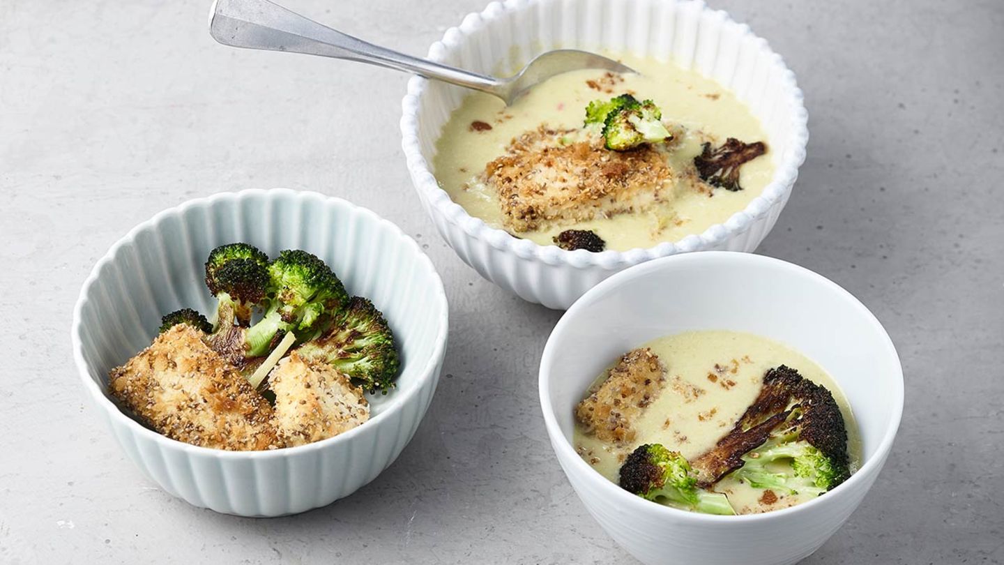 Lauch-Kokossuppe mit Tofu Rezept