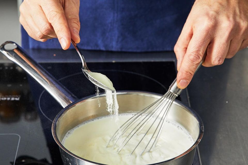 Wie macht man Joghurt Joghurtkultur und Magermilchpulver