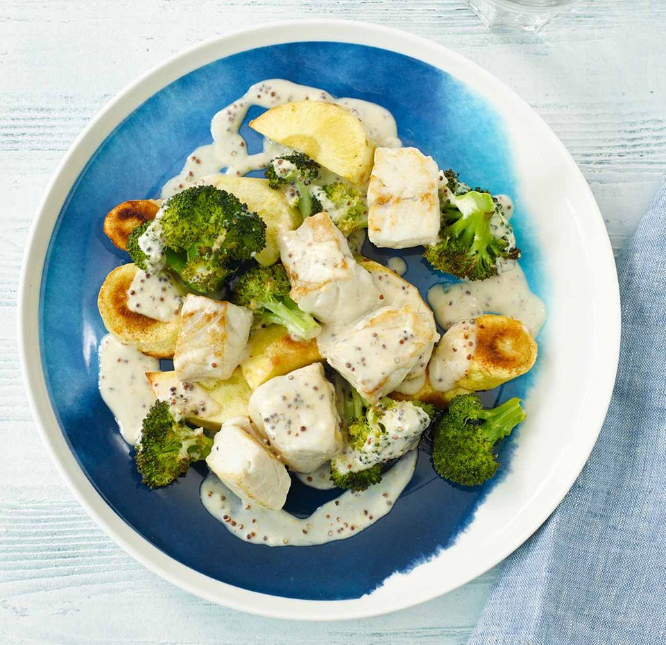 Seelachs mit Senfsauce Seelachs mit Senfsauce
