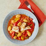 Paprika-Gnocchi mit Kabeljau