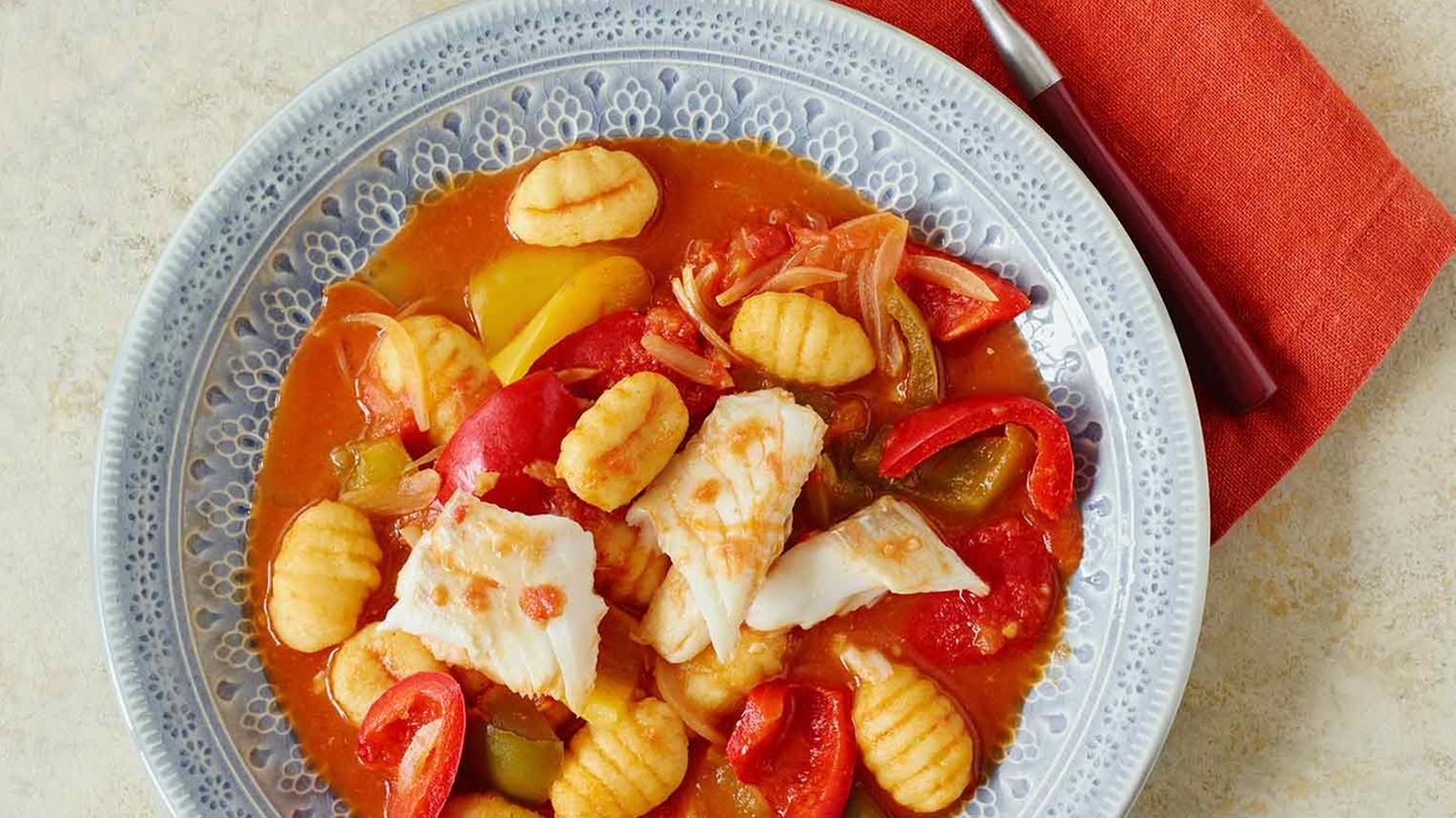 Paprika-Gnocchi mit Kabeljau Rezept