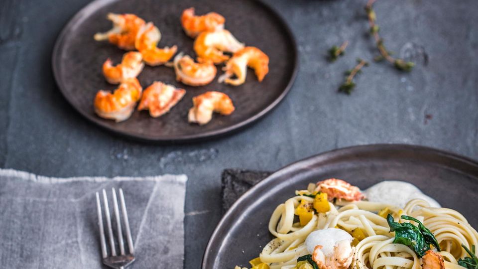Linguine mit Flusskrebsen Linguine mit Flusskrebsen