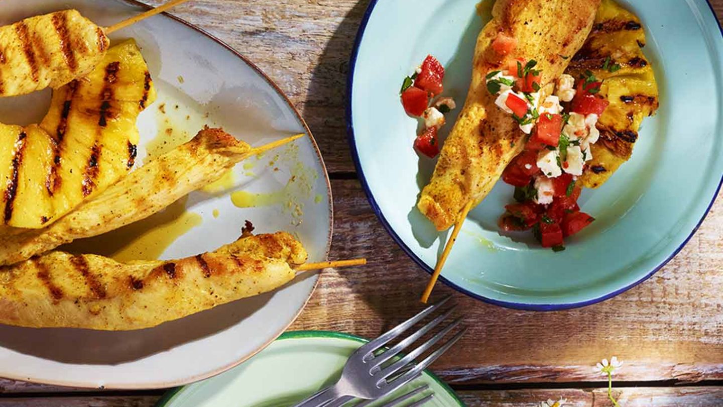 Curry-Hähnchenspieße Rezept