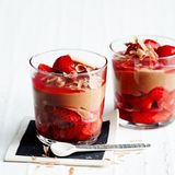 Erdbeer-Anis-Kompott mit Schoko-Creme