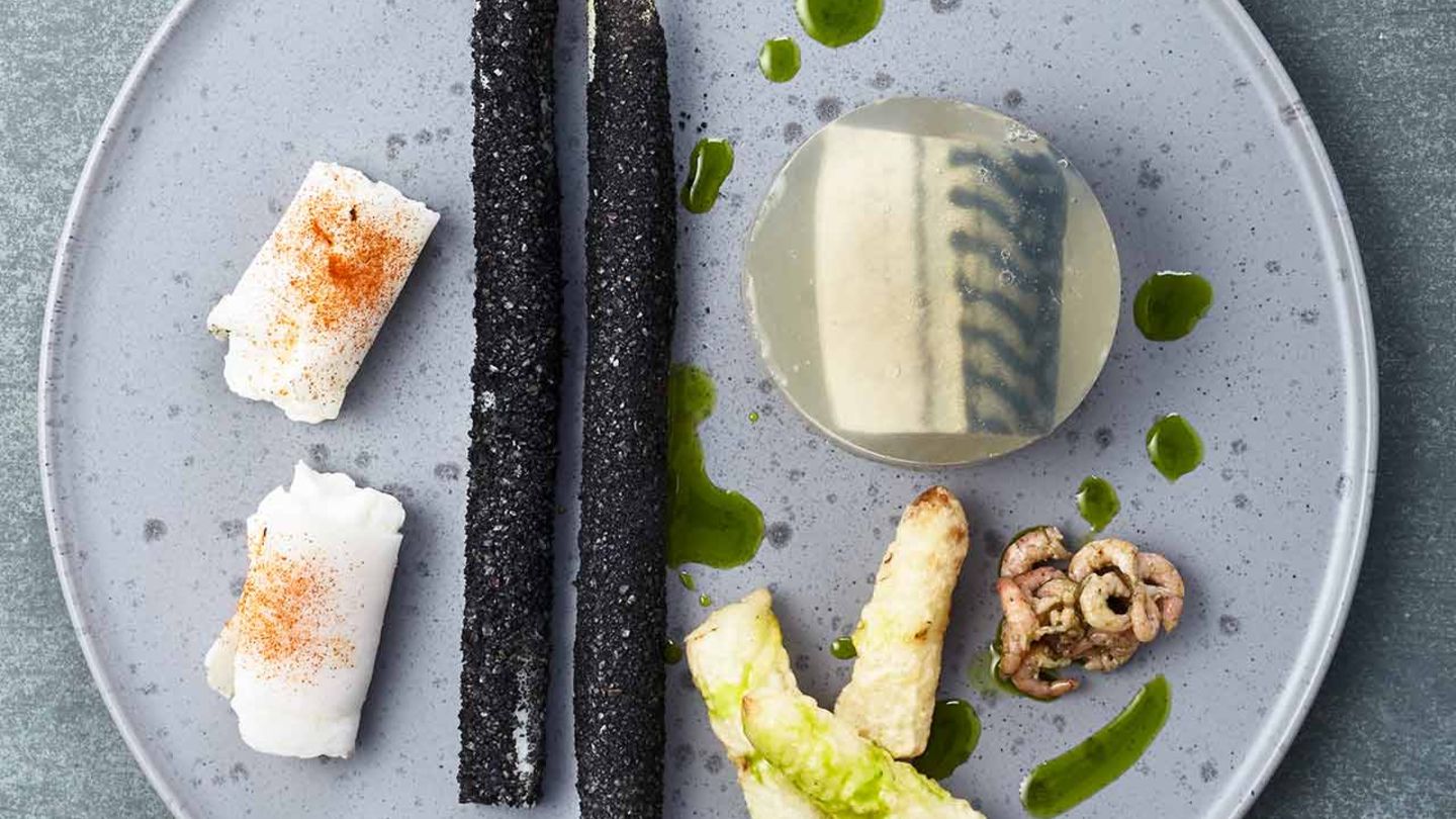Spargel-Quartett mit Krabben Rezept