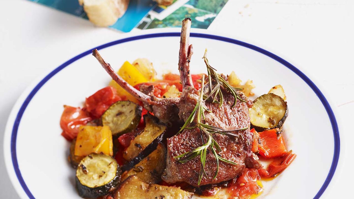 Ratatouille mit Lammkoteletts Rezept