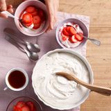 Vanillequark mit Erdbeeren