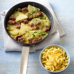 Hack-Kohlrabi-Pfanne