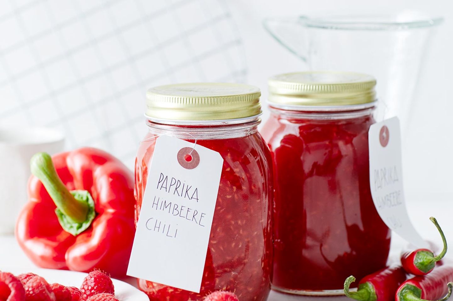 Paprikagelee mit Himbeeren Rezept Paprikagelee mit Himbeeren Rezept
