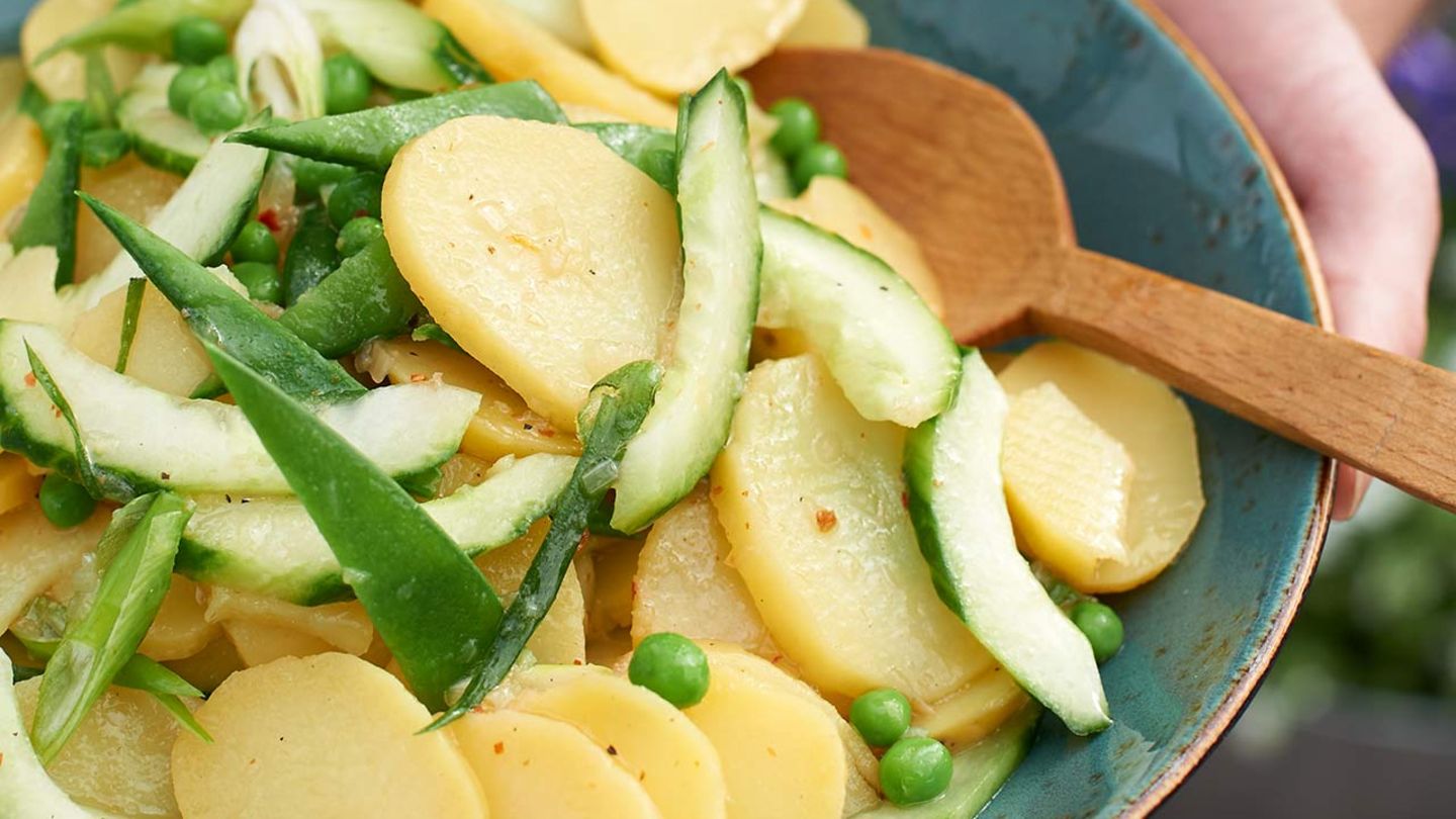 Asia-Kartoffelsalat mit Gurke Rezept