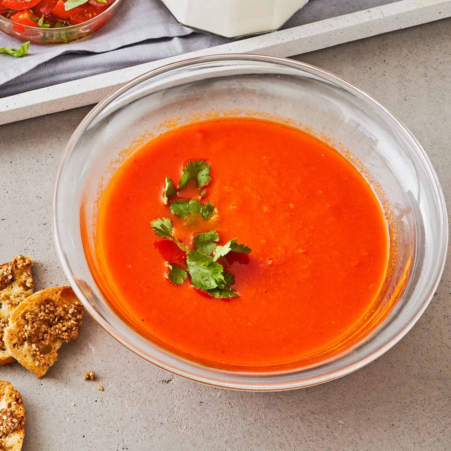 Kalte Möhren-Tomaten-Suppe für Thermomix ®