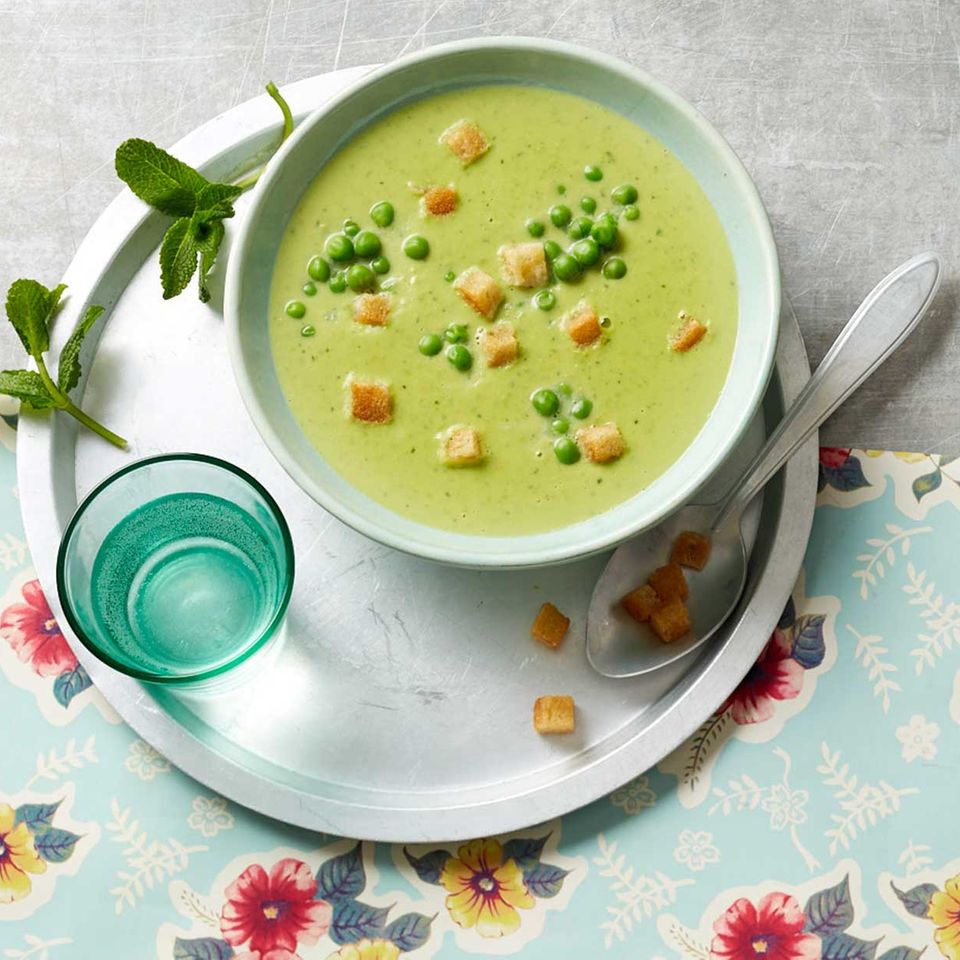Erbsen-Minz-Suppe für Thermomix ®: Rezept