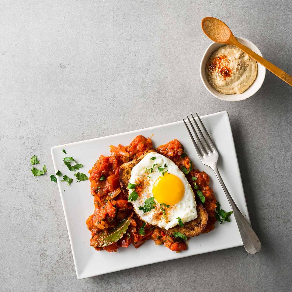 Shakshuka Max Mit Tomatenragout Und Ei Rezept Essen Und Trinken