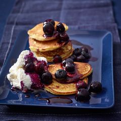 Pancakes mit Heidelbeeren