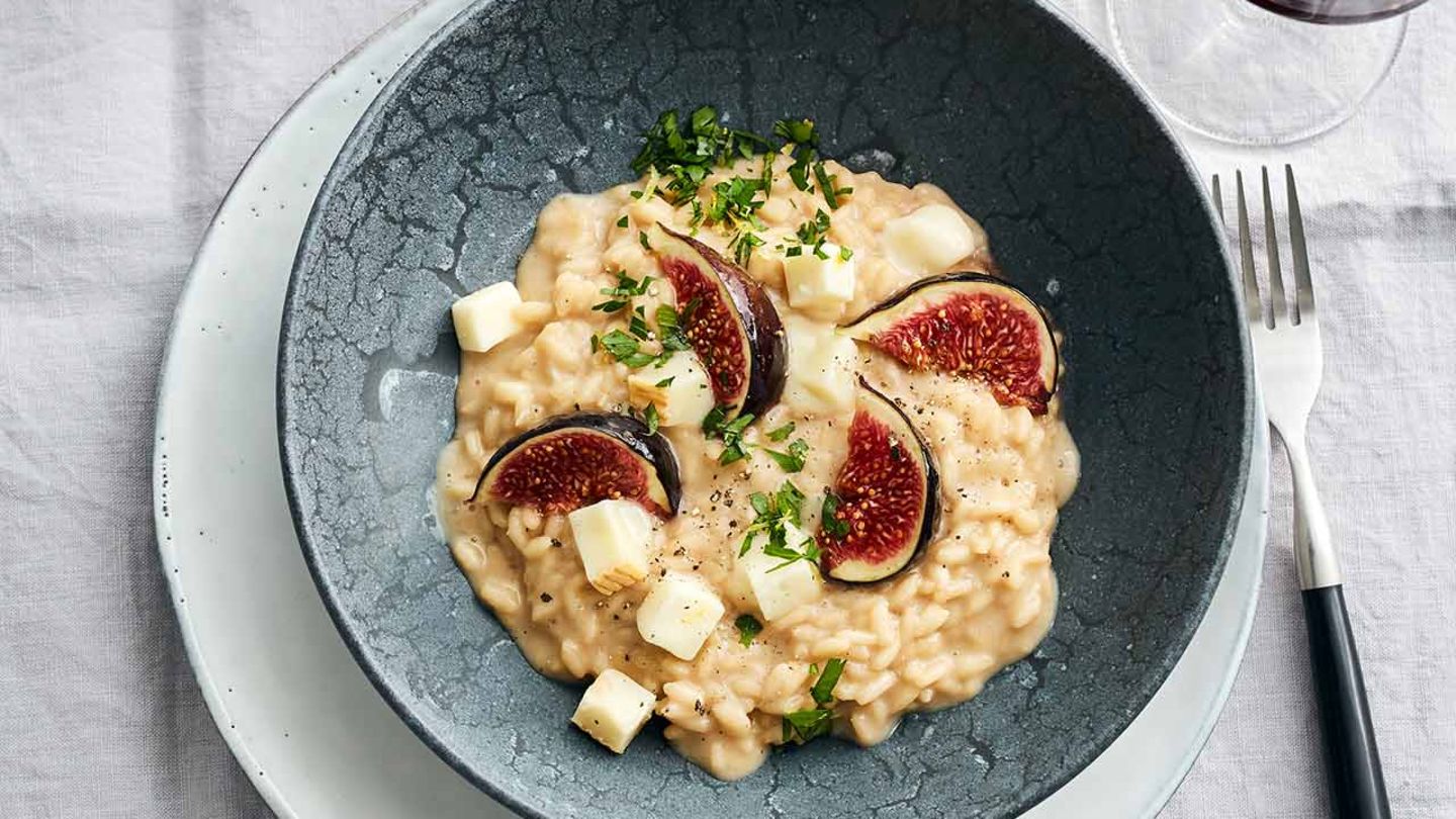 Espresso-Risotto mit Honig-Feigen