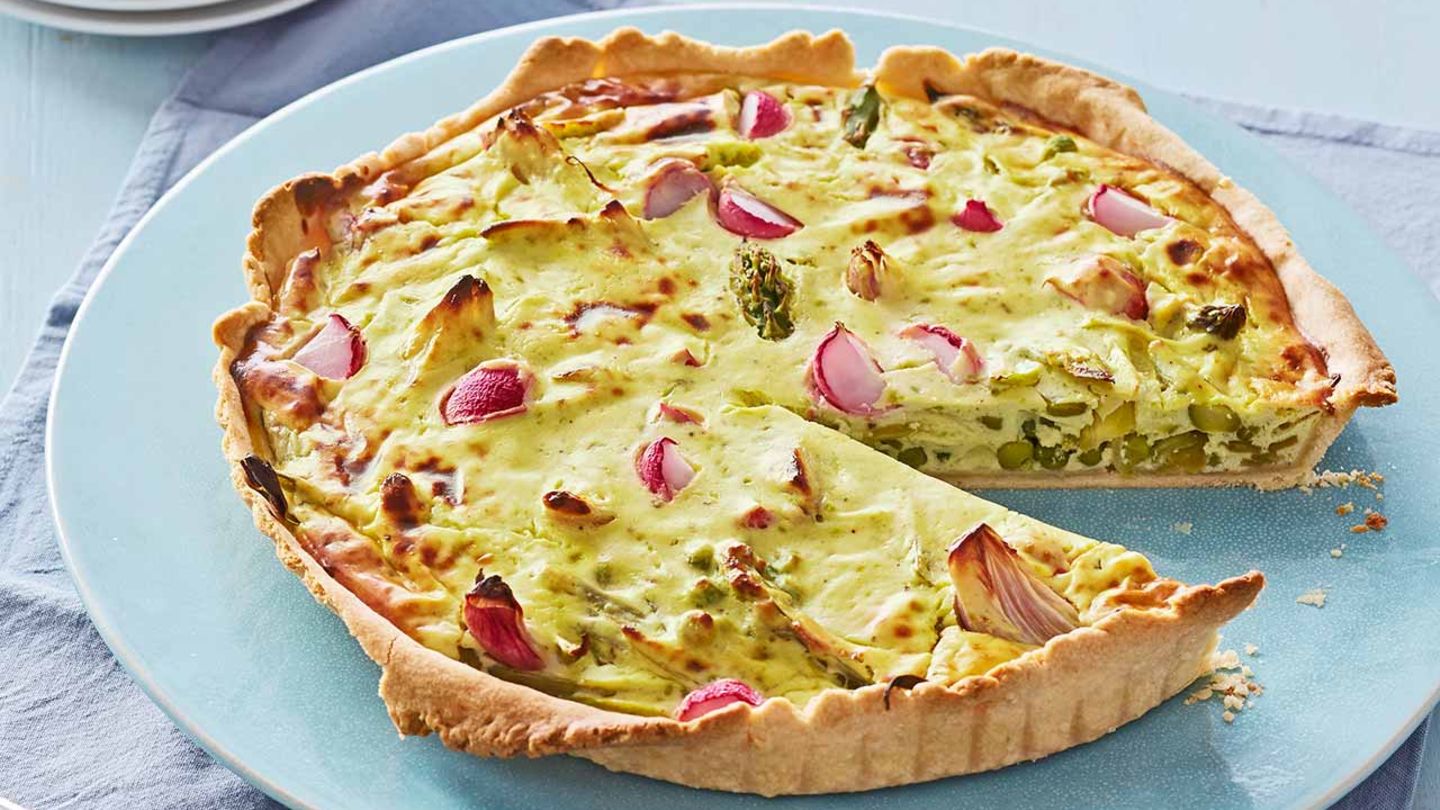 Frühlingstarte mit grünem Spargel: Thermomix ® Rezept