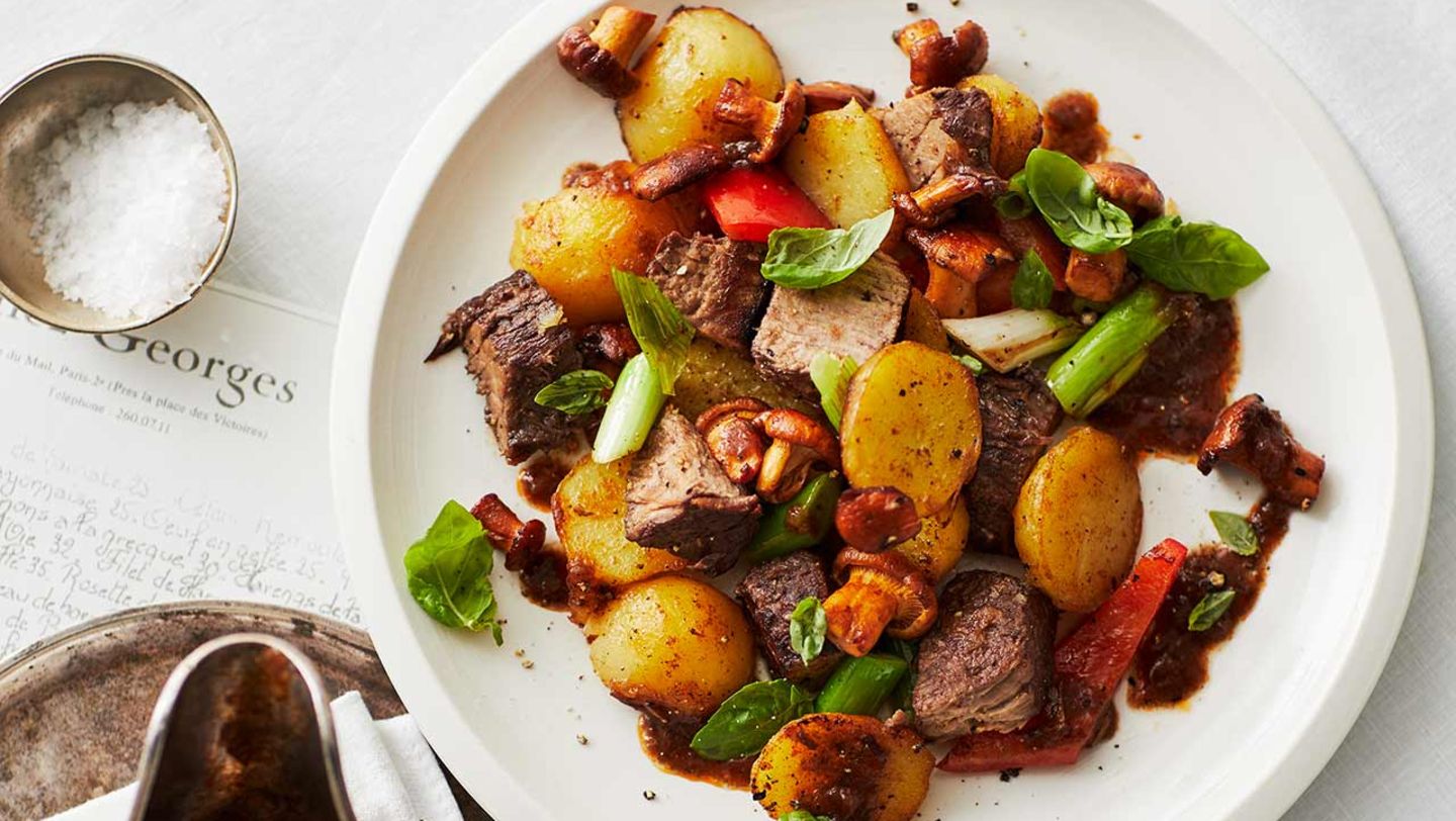 Bœuf-bourguignon-Gröstl Rezept