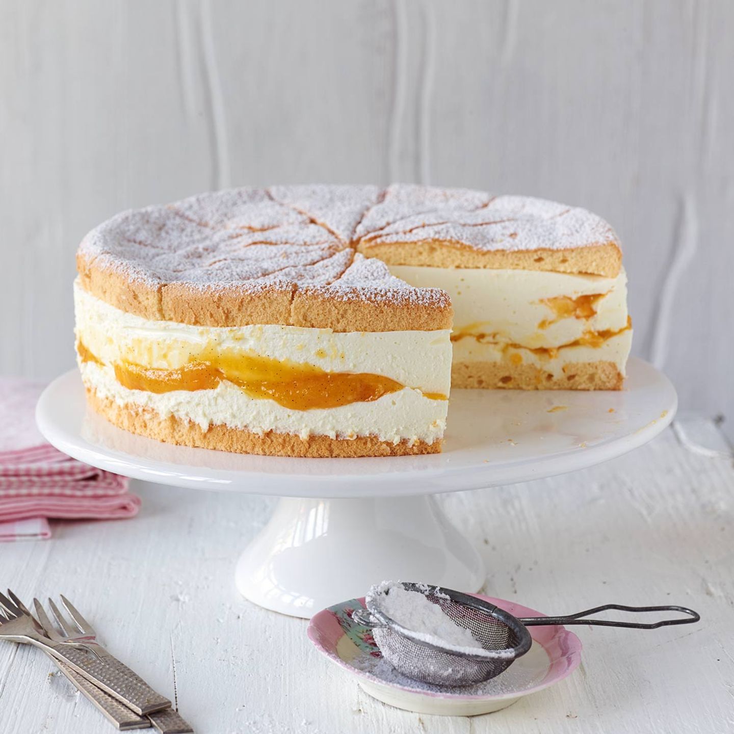 Käse-Sahne-Torte mit Mango für Thermomix ®