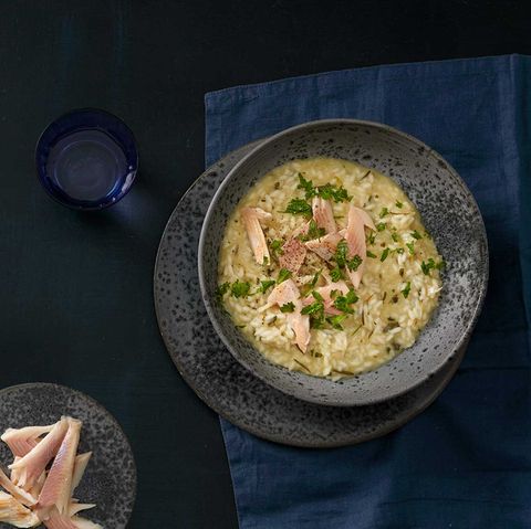 Kräuter-Risotto mit Räucherforelle: Thermomix ® Rezept