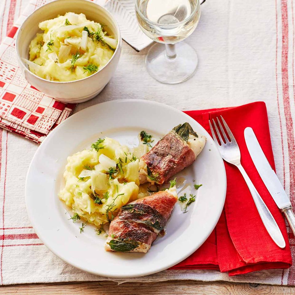 Saltimbocca vom Kabeljau mit Fenchel-Kartoffel-Püree: Thermomix ® Rezept