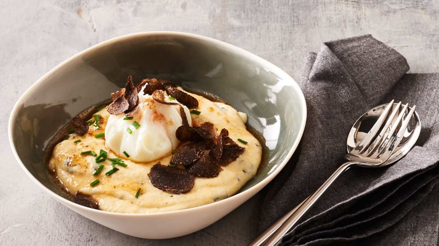 Polenta mit Trüffel und Ei: Thermomix ® Rezept