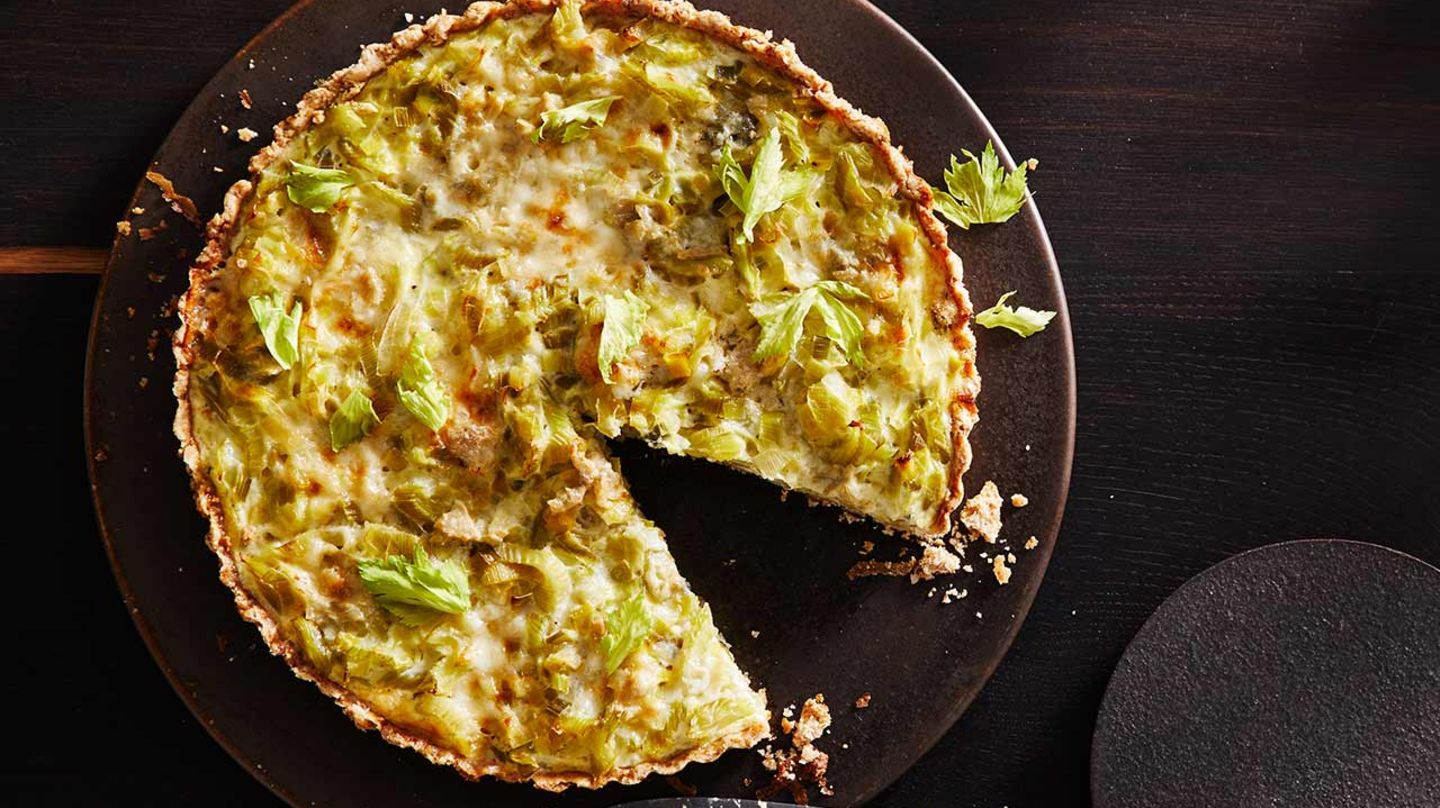 Porree-Tarte mit Blauschimmelkäse: Thermomix ® Rezept
