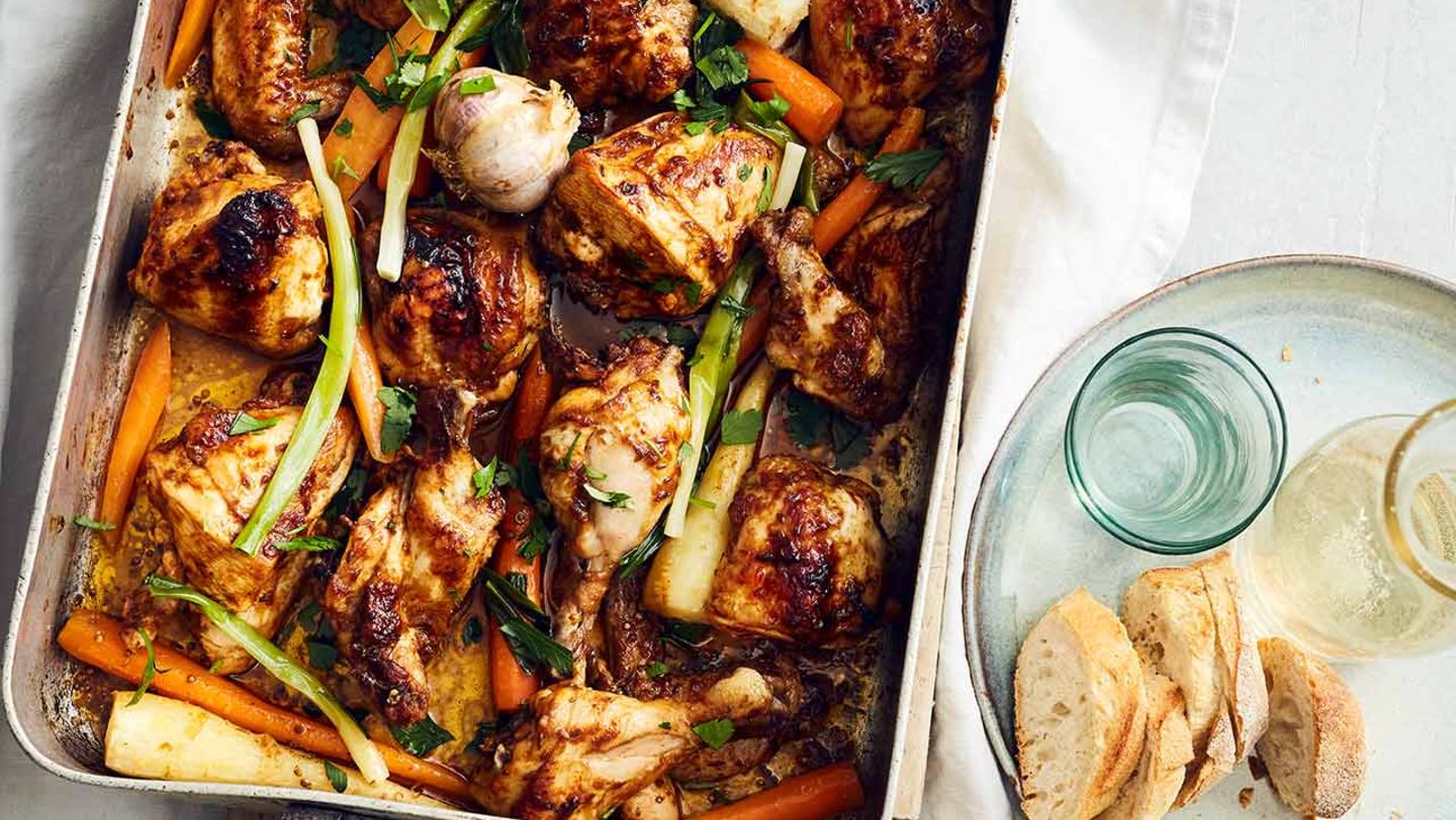Geschmorte Maispoularde mit Tamarindensauce Rezept