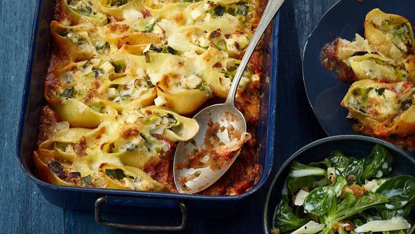 Gefüllte Conchiglioni mit Pastinaken, Lauch und Büffelmozzarella Rezept