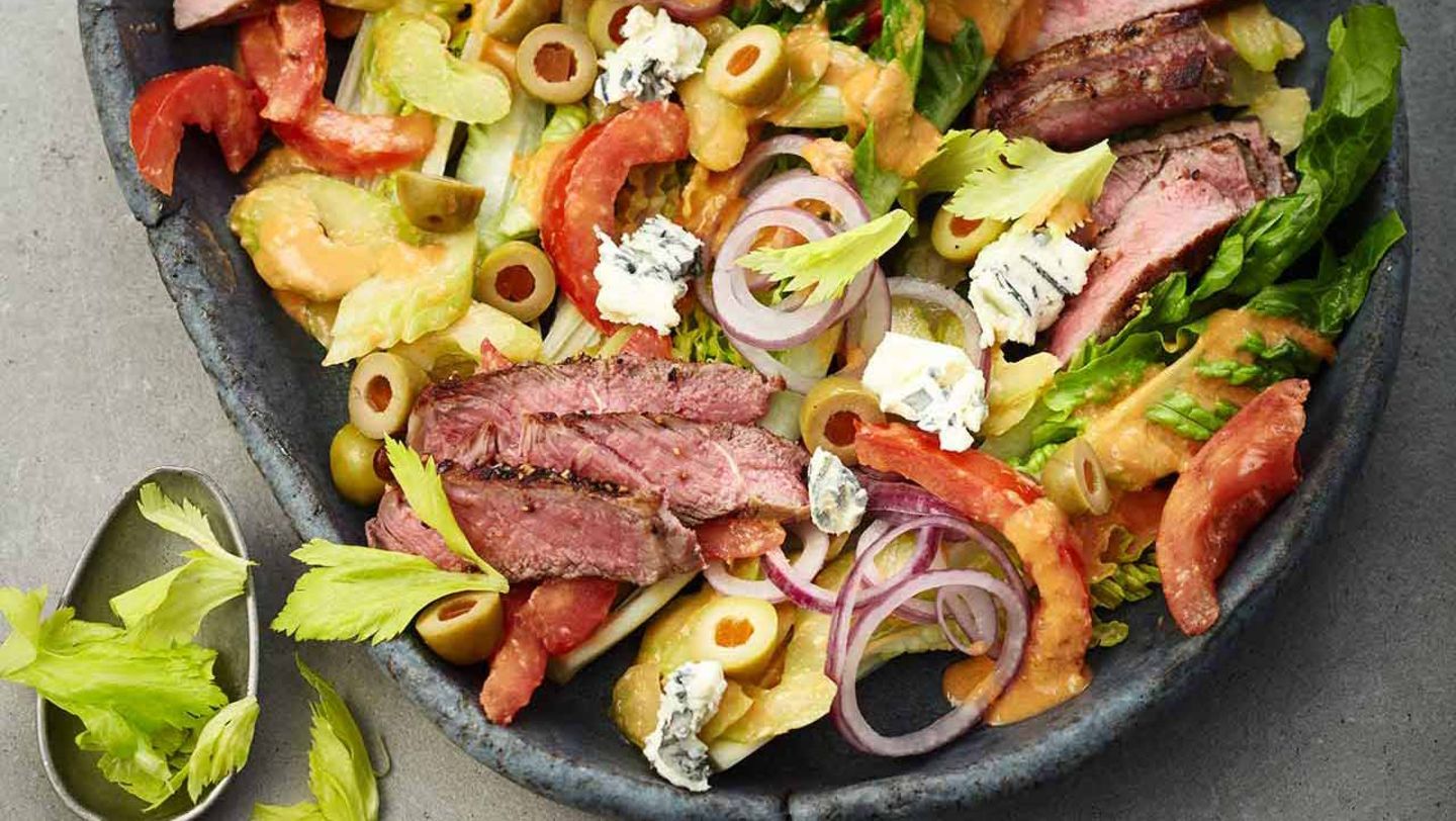 Steaksalat mit Roquefort Rezept