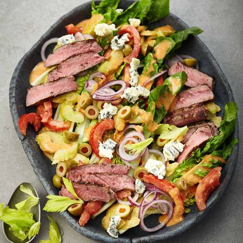 Steaksalat mit Roquefort