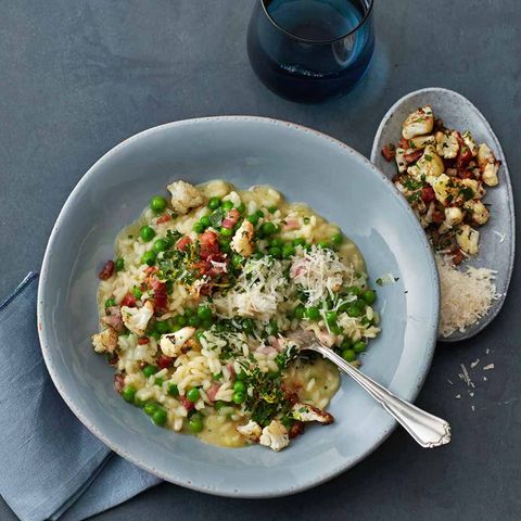 Risotto mit Speck und Blumenkohl