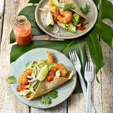 Tacos mit knusprigen Garnelen