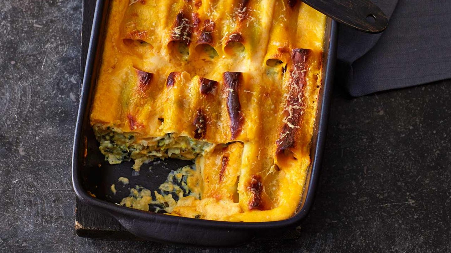 Cannelloni mit Wirsing und Kürbissauce Rezept