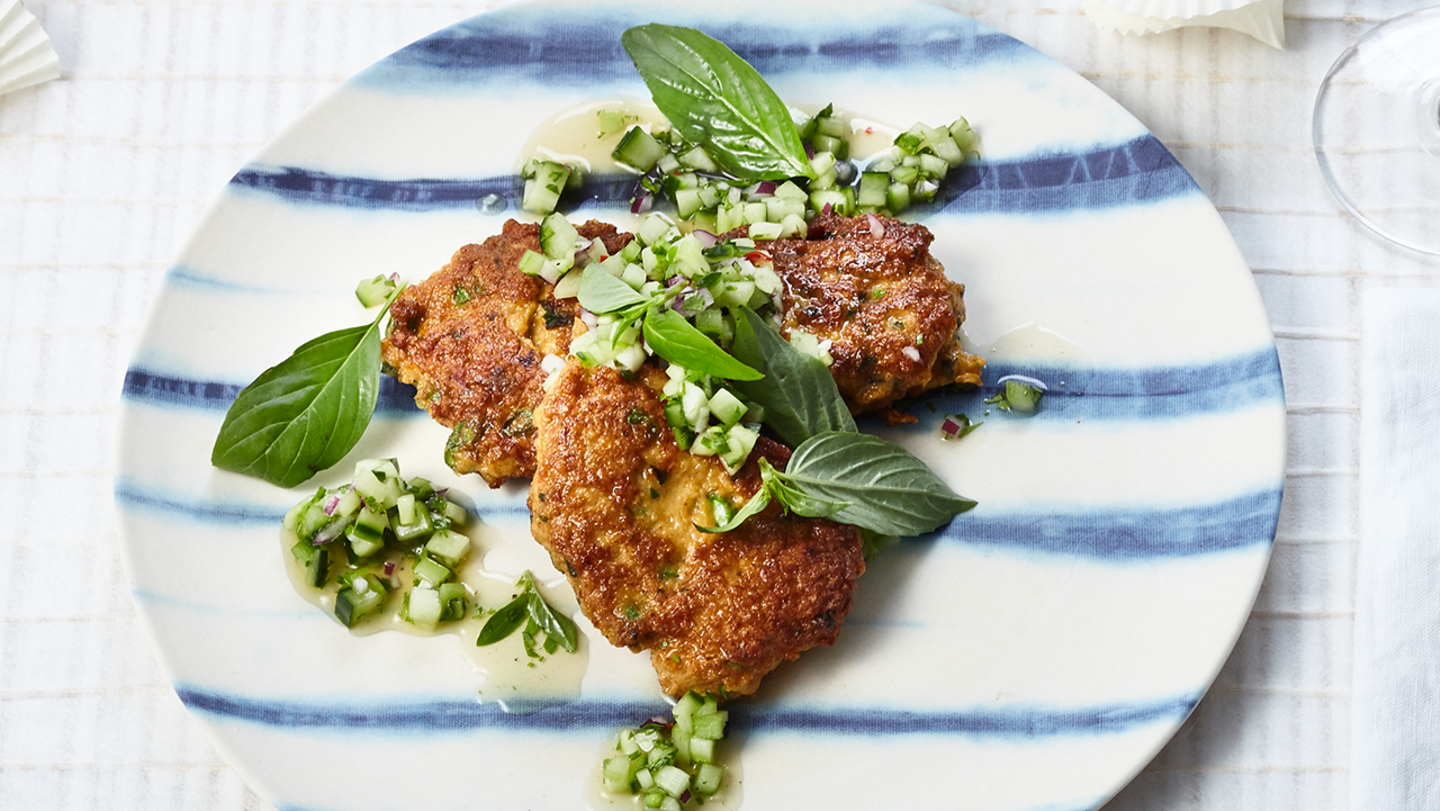 Shrimp Cakes mit Gurken-Salsa Rezept