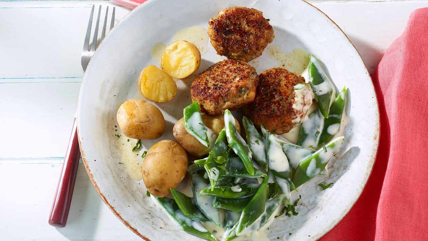 Mettbuletten mit Bohnenrahm Rezept