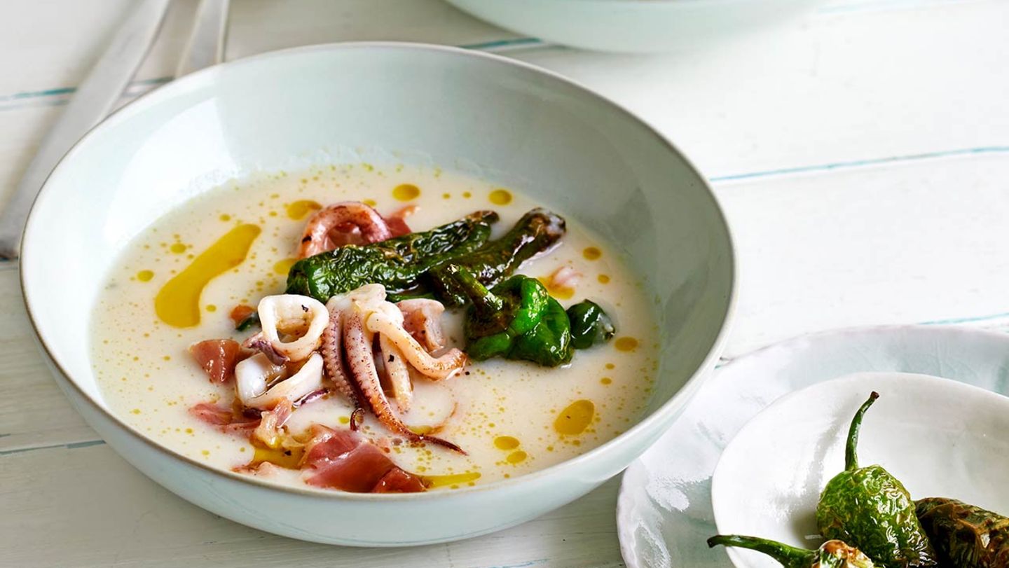 Palbohnensuppe mit Pimientos Rezept