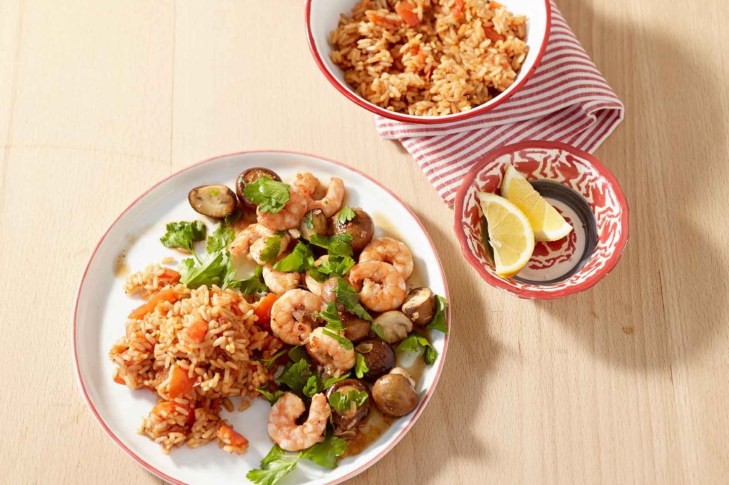 Ouzo Garnelen Mit Tomatenreis Rezept Essen Und Trinken