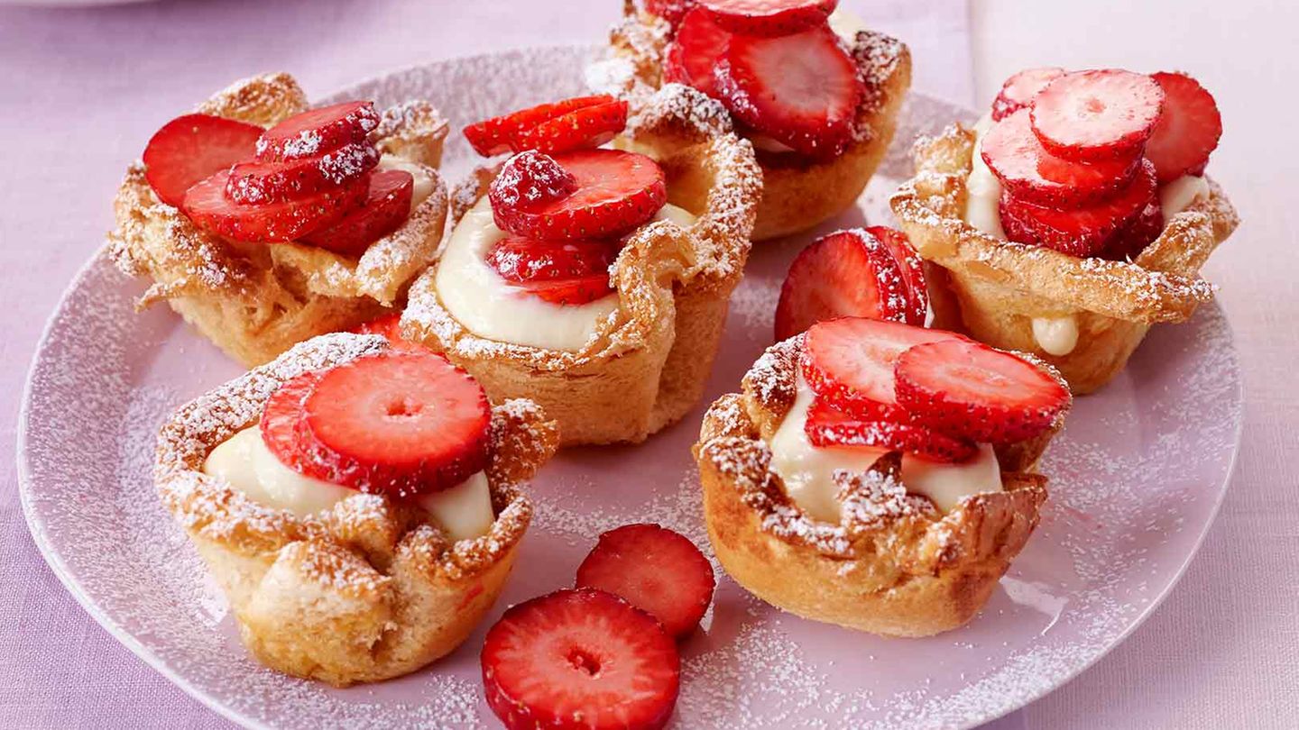 Vanille Erdbeer Tortchen Rezept Essen Und Trinken