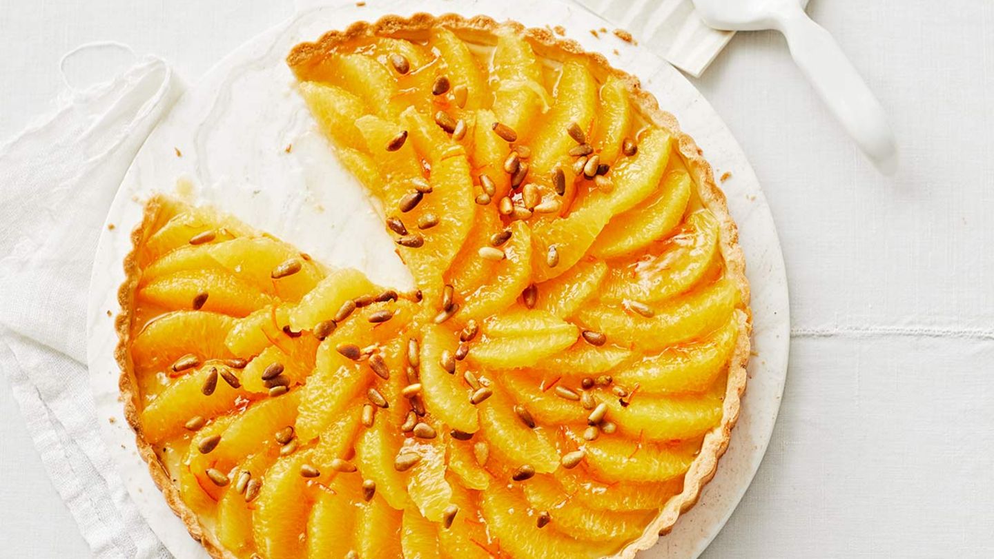 Orangentarte mit Weinschaumsauce: Thermomix ® Rezept
