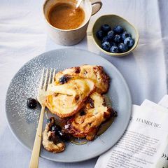 Blaubeer-Schoko-Pancakes