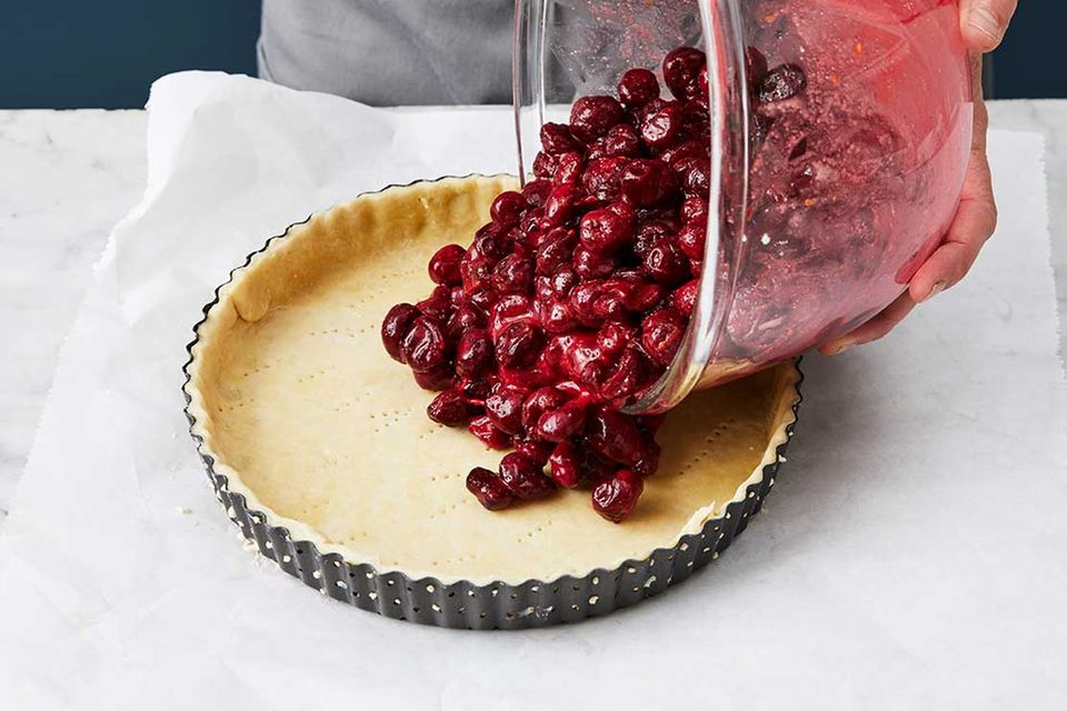 Cherry Pie: Step 5, cherries in pie crust