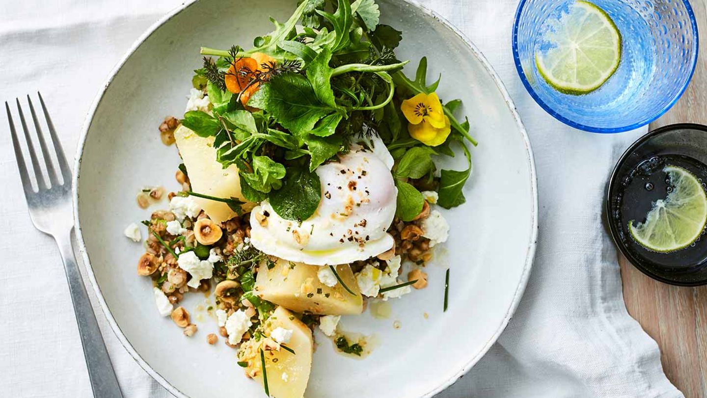 Buchweizen mit Kohlrabi und pochiertem Ei Rezept