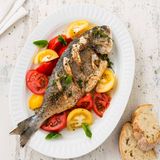 Dorade mit Tomatensalat