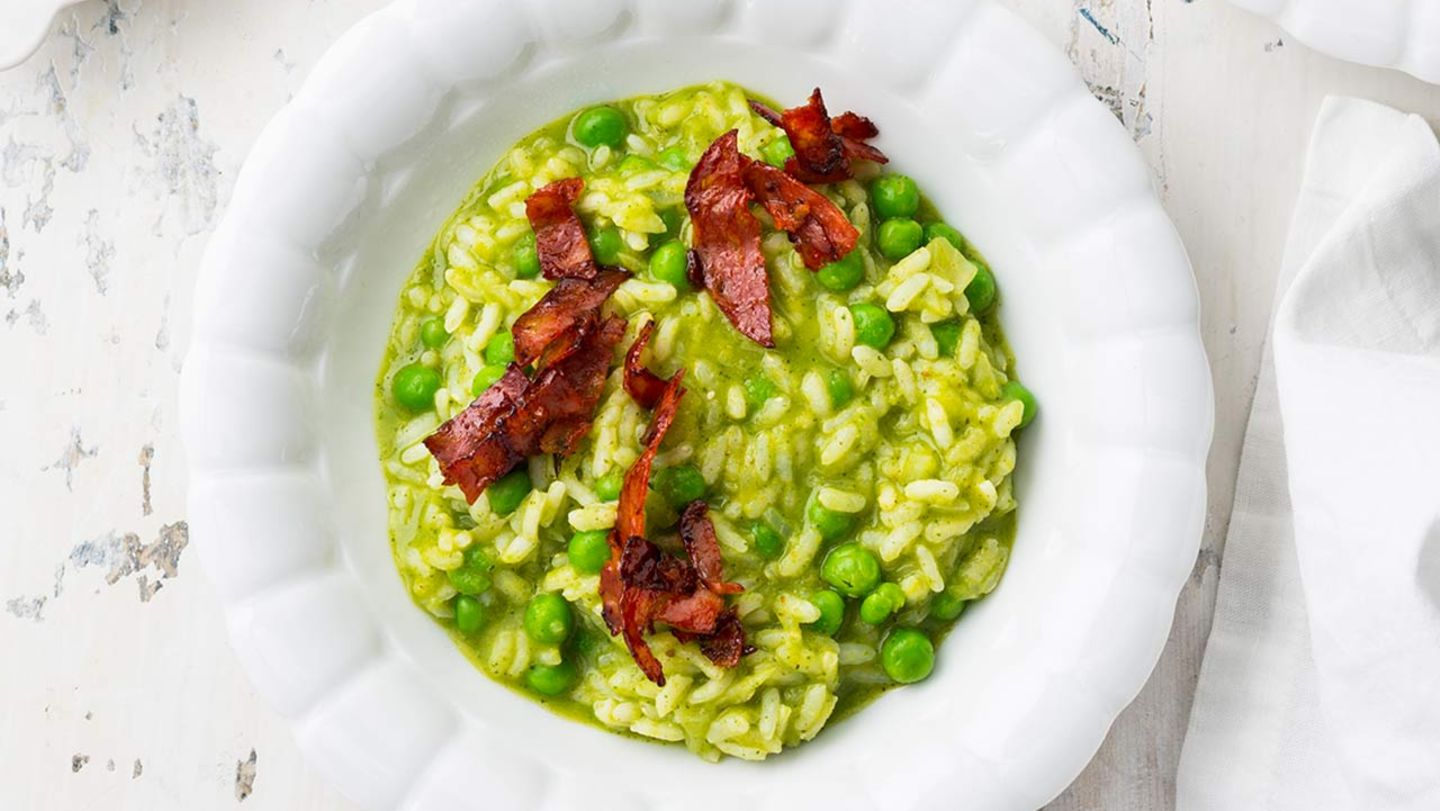 Grüner Risotto mit Chorizo Rezept [ESSEN UND TRINKEN]