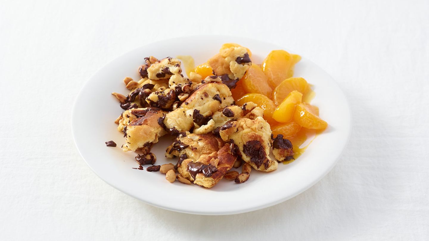 Schoko-Erdnuss-Schmarren mit Clementinenkompott Rezept