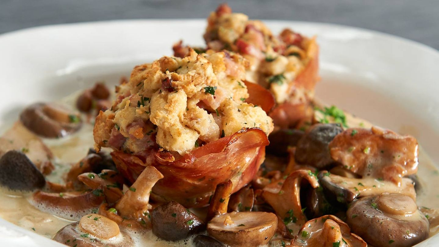 Speck-Muffins mit Pilzen Rezept
