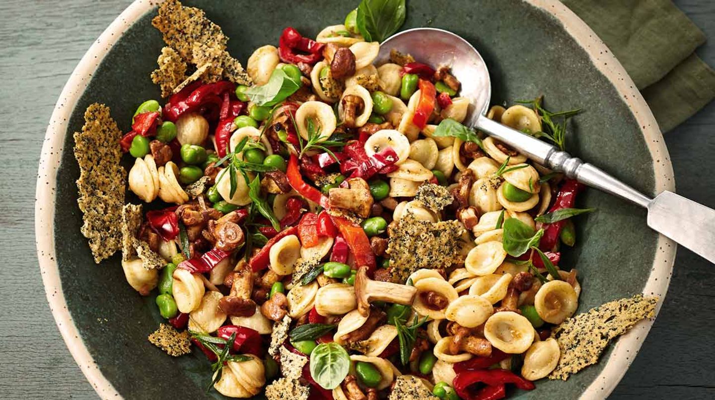 Orecchiette-Salat mit Pfifferlingen Rezept